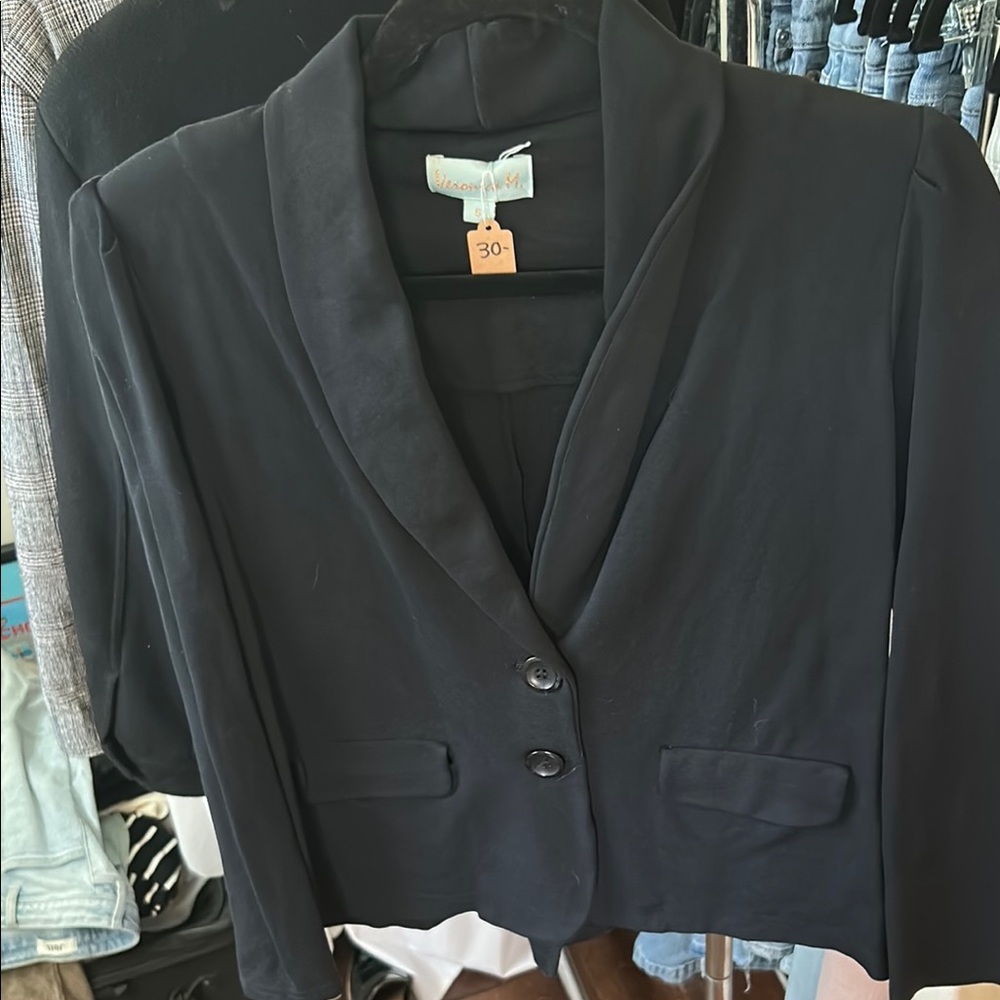 Veronica M Elegant Black Blazer